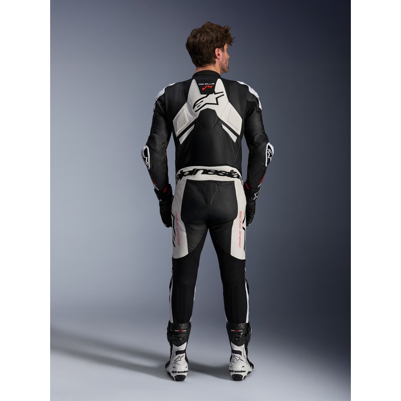 Alpinestars GP Plus V4 Sprint, Tech-air yhteensopiva musta-valko-punainen fluo