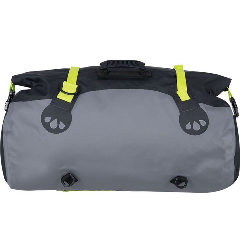 Vedenpitävä Oxford Aqua T-50 rullalaukku 50 l musta-harmaa-fluokankeltainen