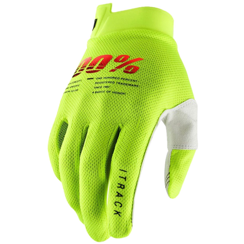 Motocross käsineet 100% - USA ITRACK fluo-vihreä