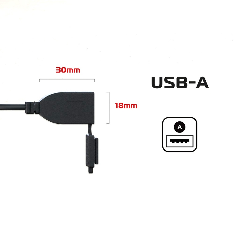 Ladattava pistorasia Oxford tyyppi USB-A 5V/3A