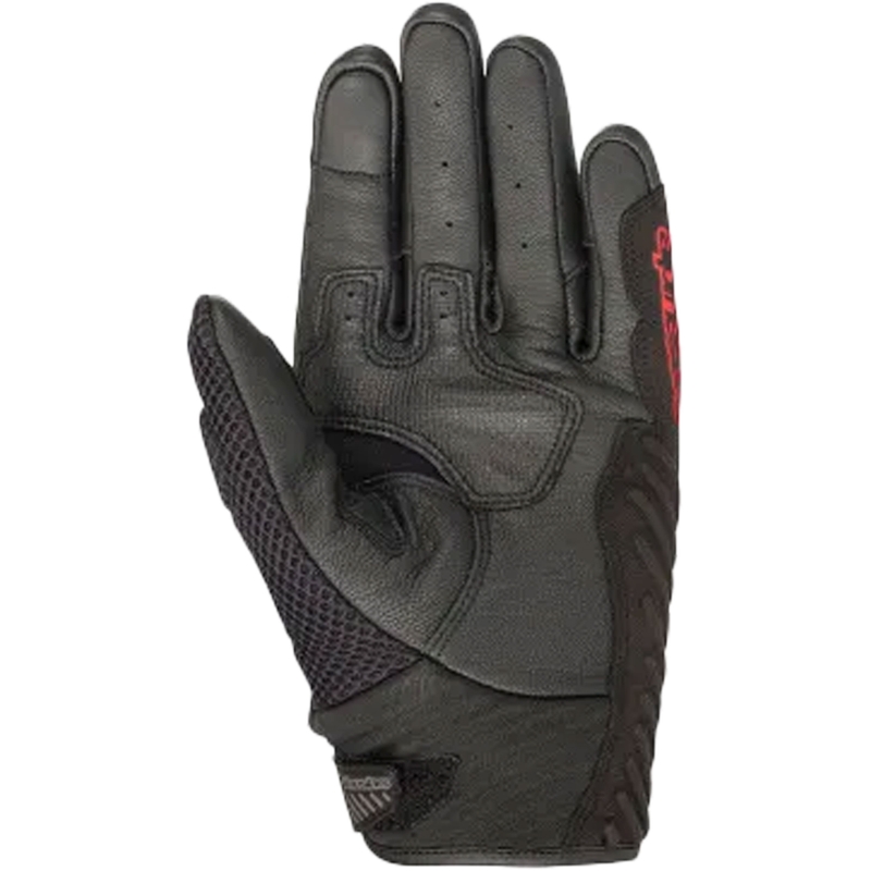 Alpinestars SMX-1 AIR 2 musta-fluo-punainen moottoripyöräilykäsineet