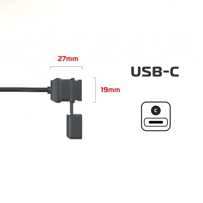 Ladattava pistorasia Oxford tyyppi USB-C 5V/3A