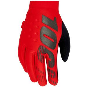 Motocross käsineet 100% - USA BRISKER punainen