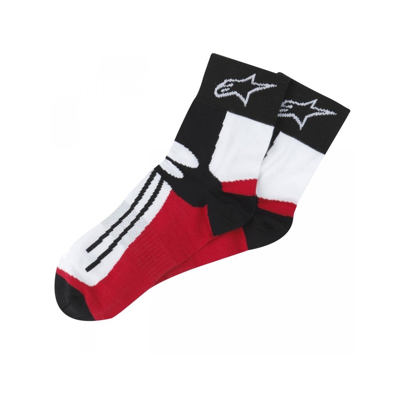Alpinestars Racing Road -sukat lyhyet musta, valkoinen ja punainen