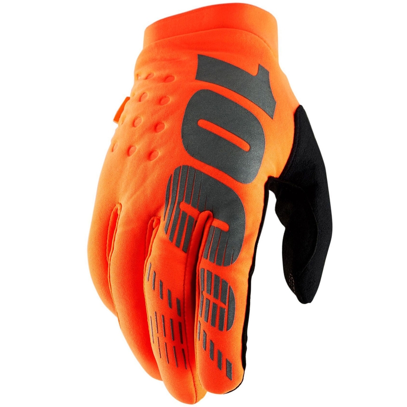 Motocross käsineet 100% - USA BRISKER fluo oranssi-musta