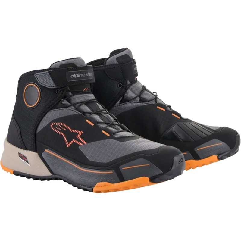 Alpinestars CR-X Drystar musta-ruskea-oranssi moottoripyöräsaappaat