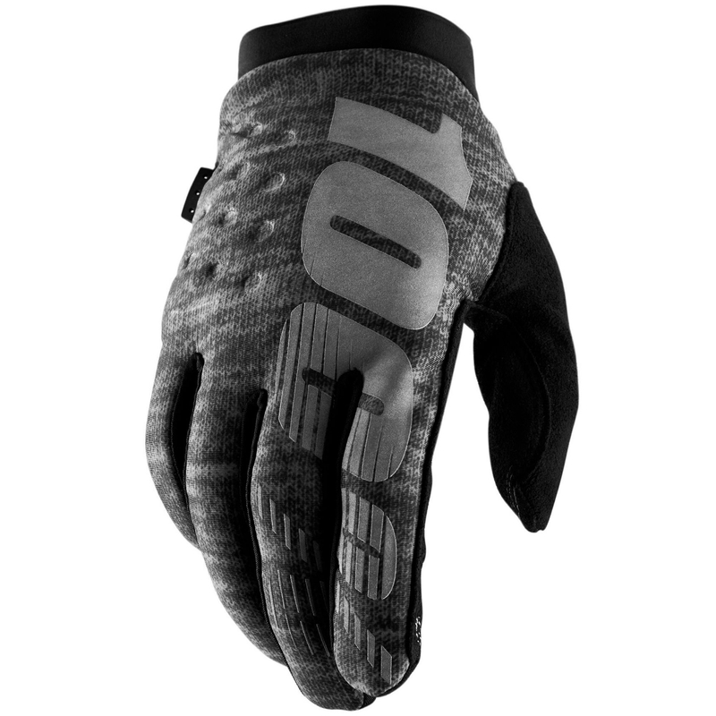 Motocross käsineet 100% - USA BRISKER harmaa
