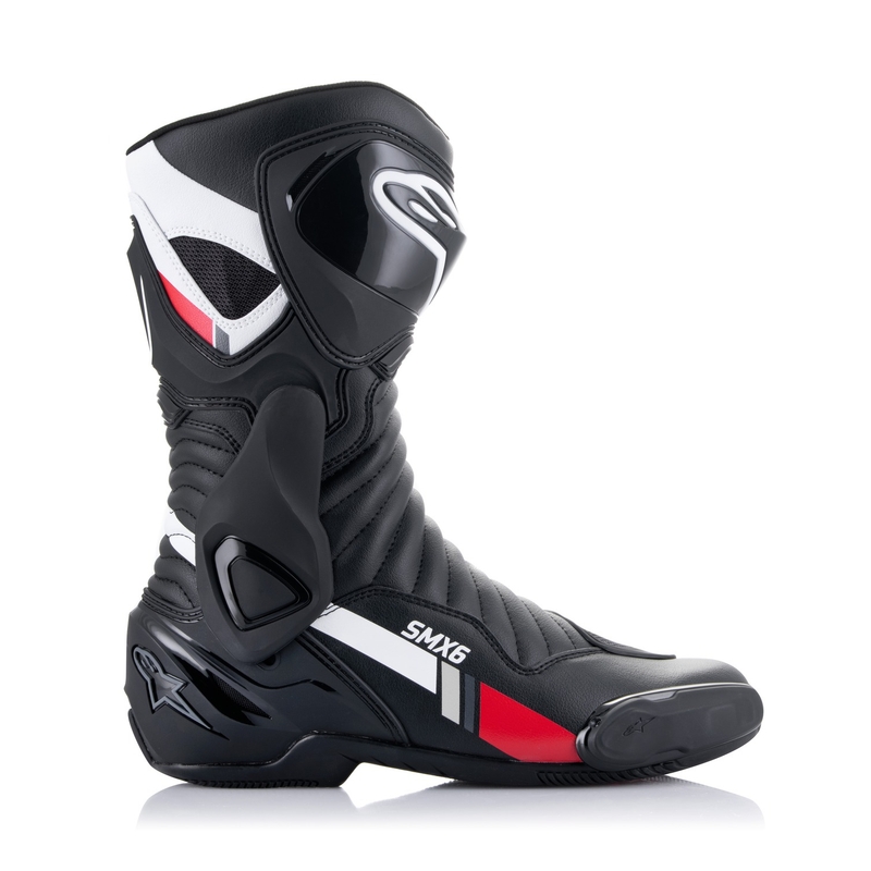 Alpinestars S-MX 6 musta-valko-harmaa-punainen moottoripyöräsaappaat