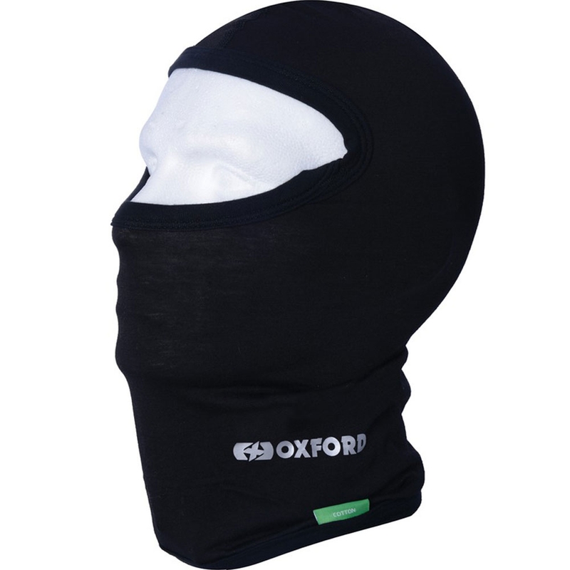 Moottoripyörä huppu Oxford Balaclava puuvilla musta