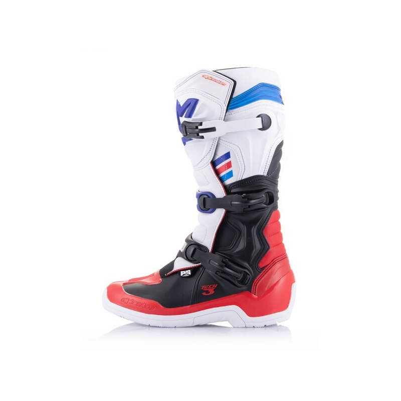 Alpinestars TECH 3 motocross-saappaat valkoinen-musta-sininen-punainen