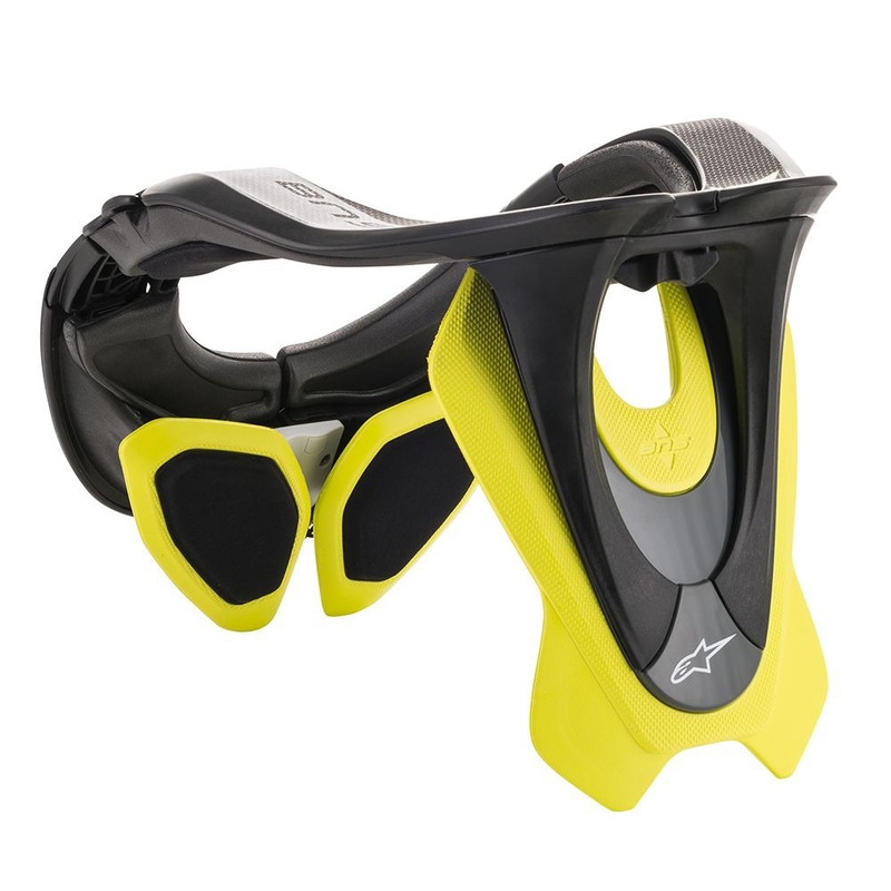 Alpinestars BNS Tech-2 musta ja keltainen fluo kaularangan suojain
