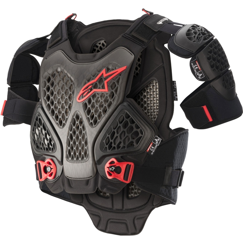 Alpinestars A-6 musta-antrasiitti-punainen vartalonsuojain