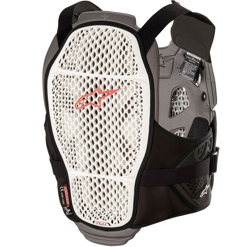 Alpinestars A-4 MAX valkoinen-antrasiitti-punainen rintasuojain