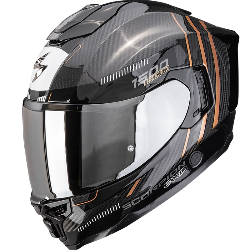 Scorpion EXO-1500 Carbon Air Zity -moottoripyöräkypärä, musta-kupari