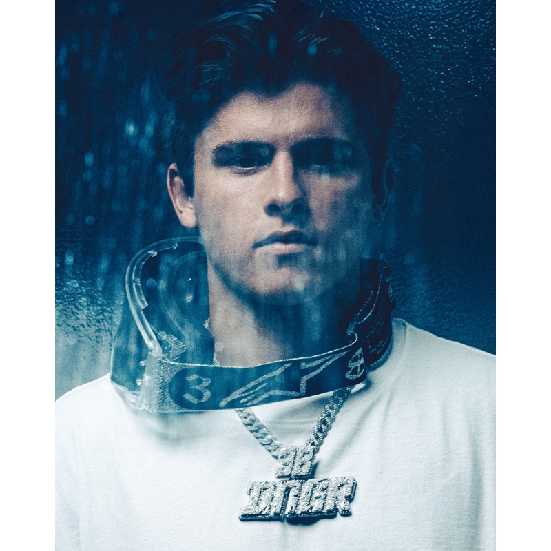 Alpinestars Supertech Vision DNGR38 XXV mustat ja hopeiset motocross-lasit, joissa on peilattu hopeinen pleksilevy