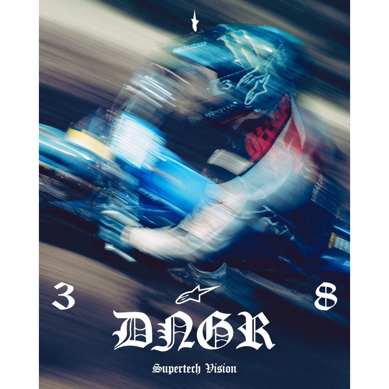Alpinestars Supertech Vision DNGR38 XXV mustat ja hopeiset motocross-lasit, joissa on peilattu hopeinen pleksilevy