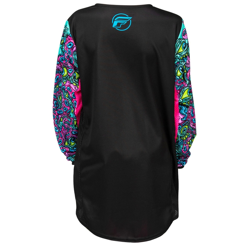 Lasten motocross pelipaita FLY Racing KINETIC MUTANT musta-monivärinen