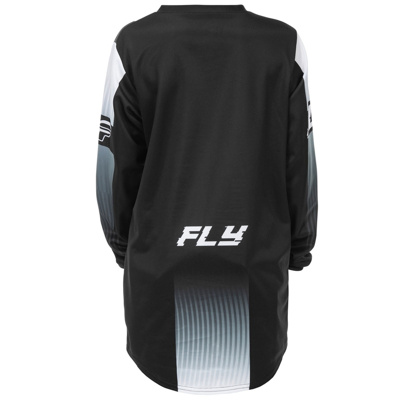 Lasten motocross pelipaita FLY Racing F-16 musta ja valkoinen