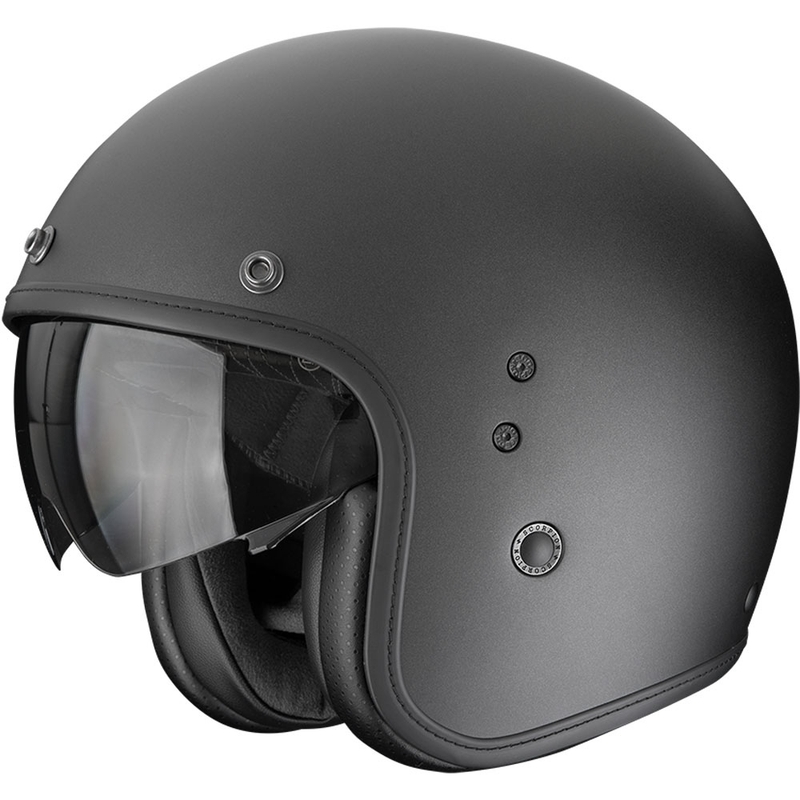 Avoin moottoripyöräilykypärä Scorpion Belfast EVO Solid matta helmiäismusta