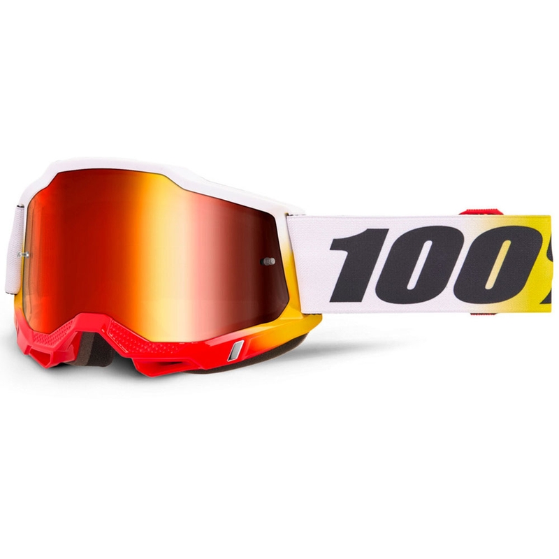 Motocross-lasit 100% Accuri 2 TORKEN punaisella pleksillä varustettuna