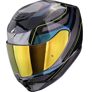 Integroitu moottoripyöräilykypärä Scorpion EXO-391 Leo musta-sininen