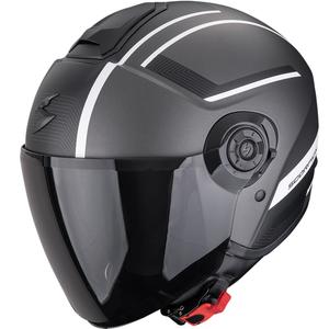 Avoin moottoripyöräilykypärä Scorpion EXO-CITY II Cosmos matta hopea ja valkoinen