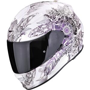 Integroitu moottoripyöräilykypärä Scorpion EXO-491 Dream valkoinen kameleontti