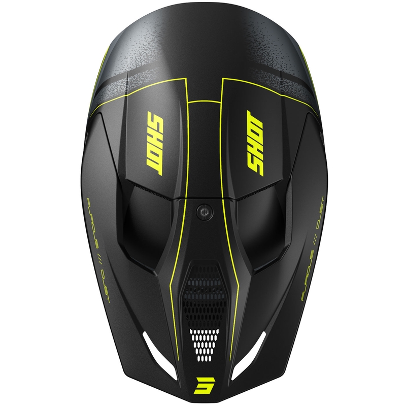 Motocross kypärä Shot Furious Dust matta fluo keltainen