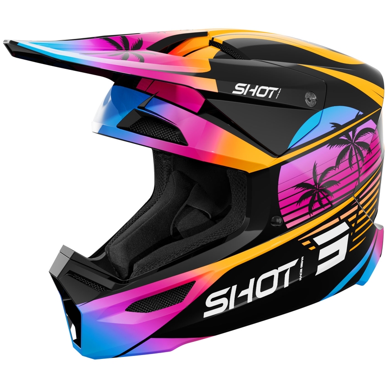 Motocross kypärä Shot Furious Miami kiiltävä oranssi