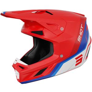 Motocross kypärä Shot Speed Atomic helmiäispunainen