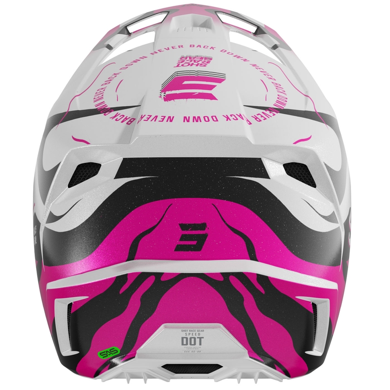 Motocross kypärä Shot Speed Beast helmiäisen vaaleanpunainen