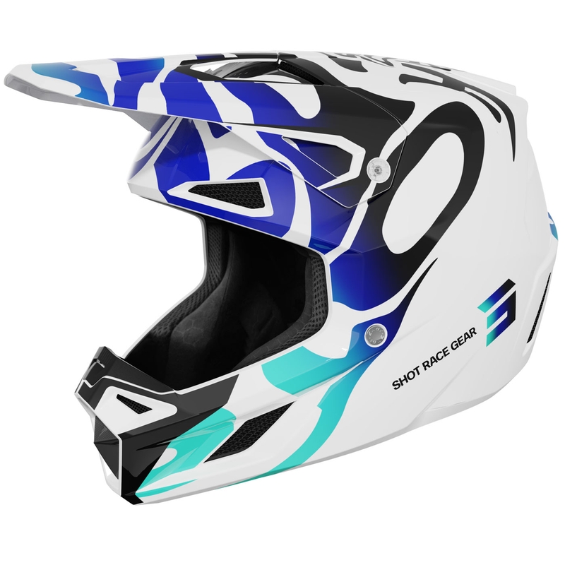 Motocross kypärä Shot Speed Ghost kiiltävä sininen