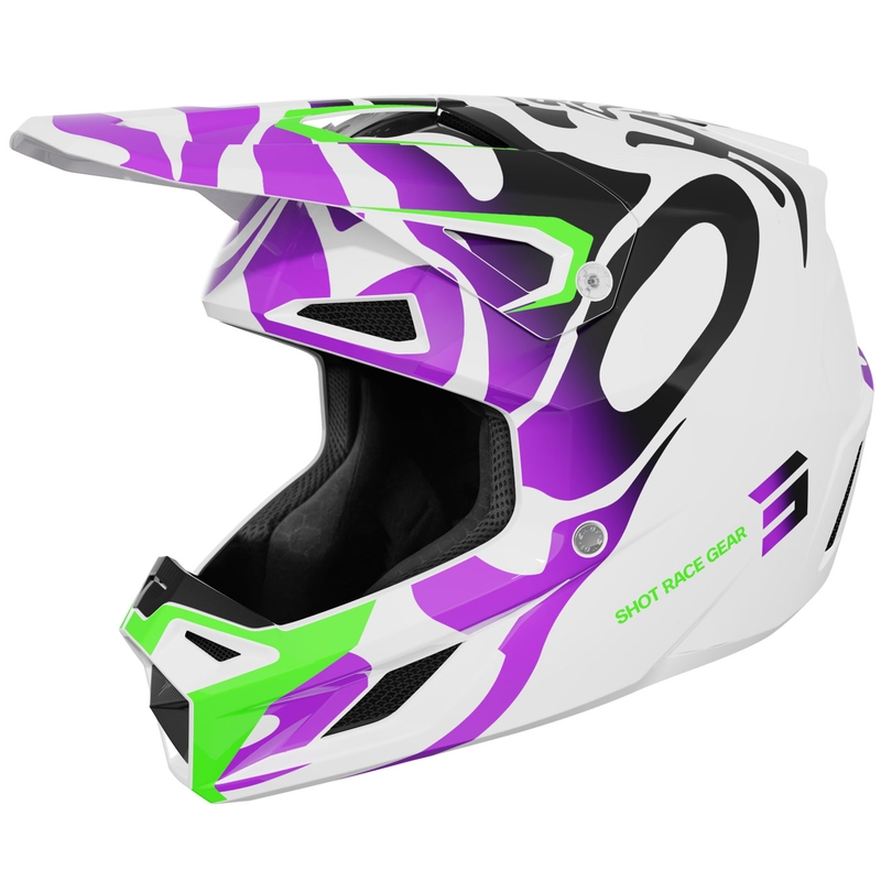 Motocross kypärä Shot Speed Ghost kiiltävä violetti
