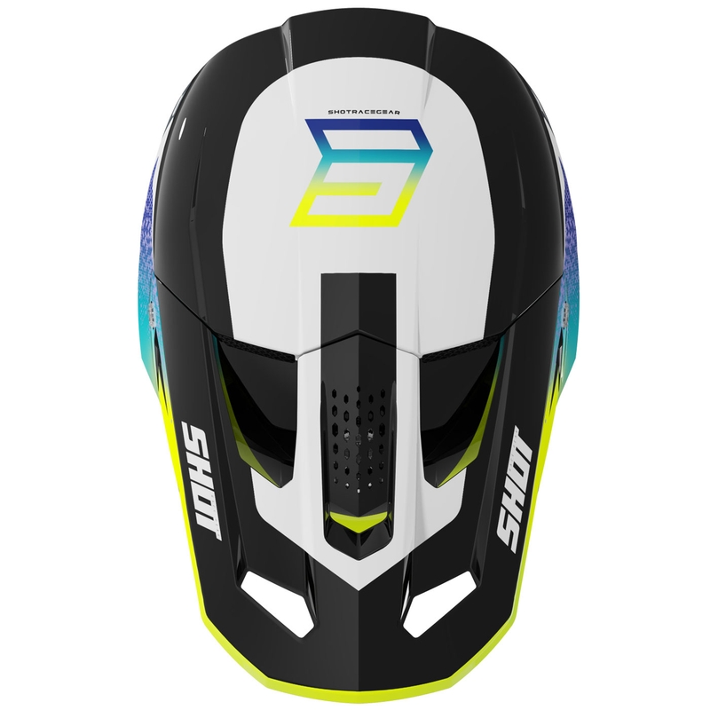 Motocross kypärä Shot Speed Hybrid kiiltävä fluo keltainen