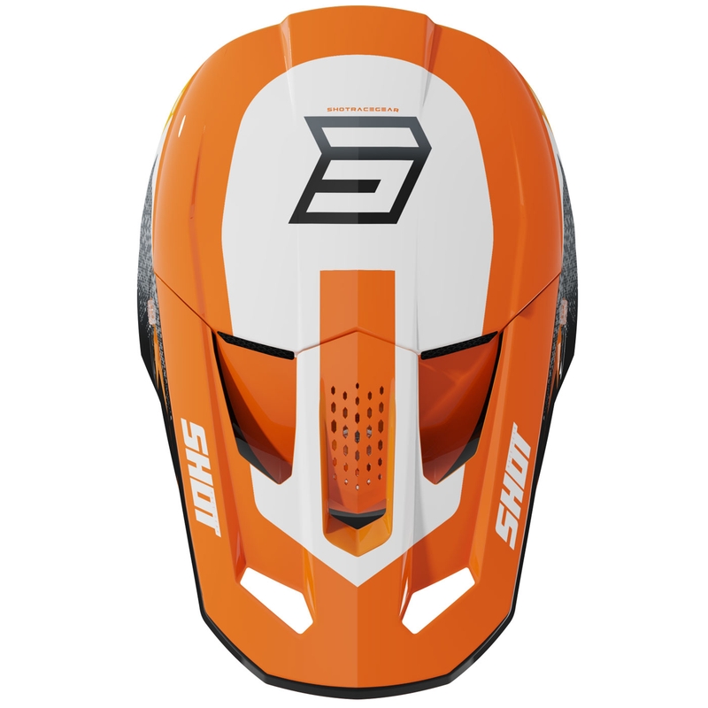 Motocross kypärä Shot Speed Hybrid kiiltävä oranssi