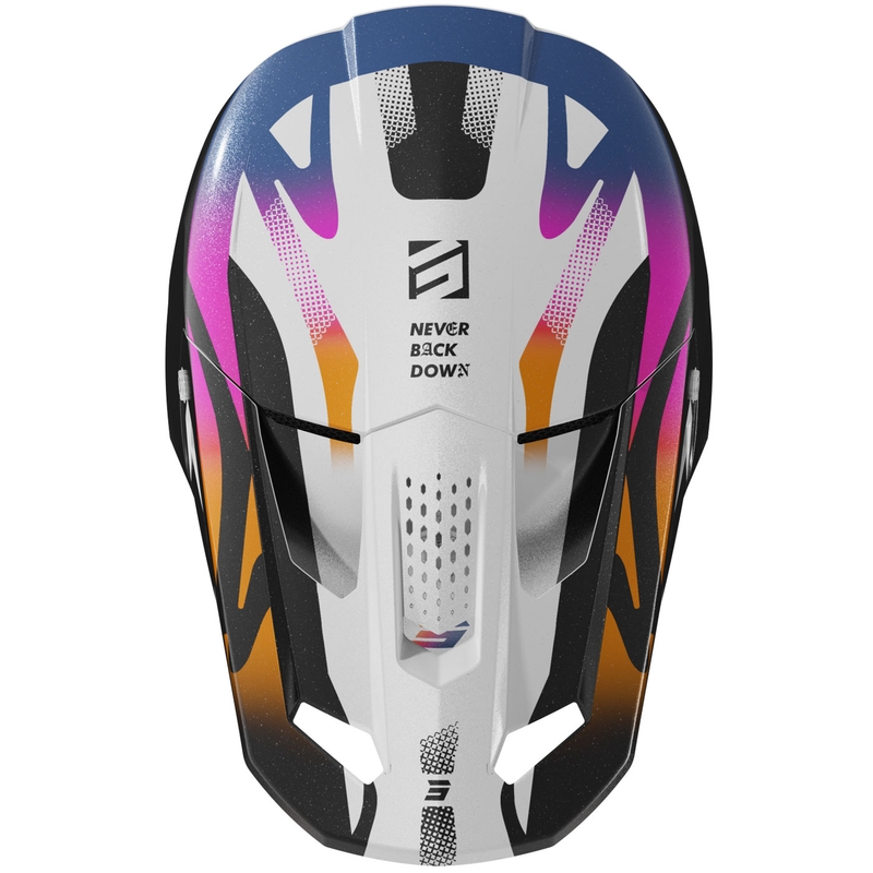 Motocross kypärä Shot Speed Wave helmi musta ja valkoinen