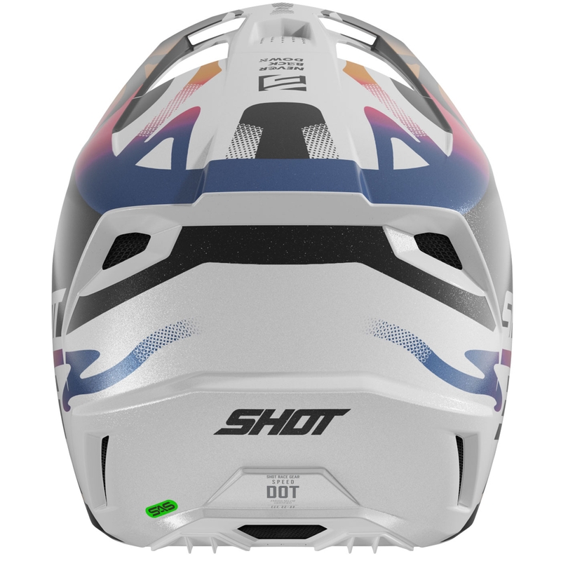 Motocross kypärä Shot Speed Wave helmi musta ja valkoinen