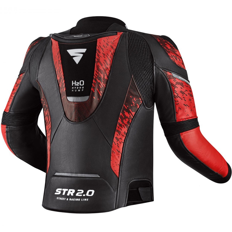 Moottoripyörätakki Shima STR 2.0 musta-punainen