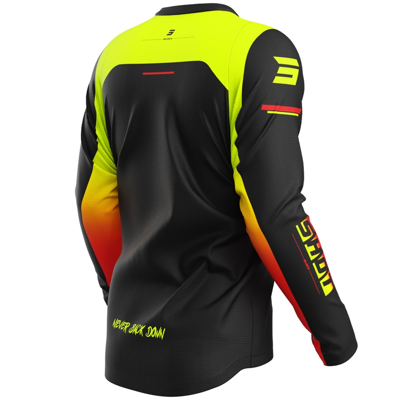 Motocross pelipaita Shot Devo Block fluo keltainen
