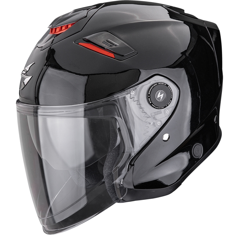 Scorpion EXO-GT Jet Solid Metallic Black Avoin moottoripyöräilykypärä