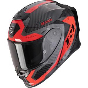 Integroitu moottoripyöräilykypärä Scorpion EXO-R1 EVO II Carbon Air Propel musta-punainen