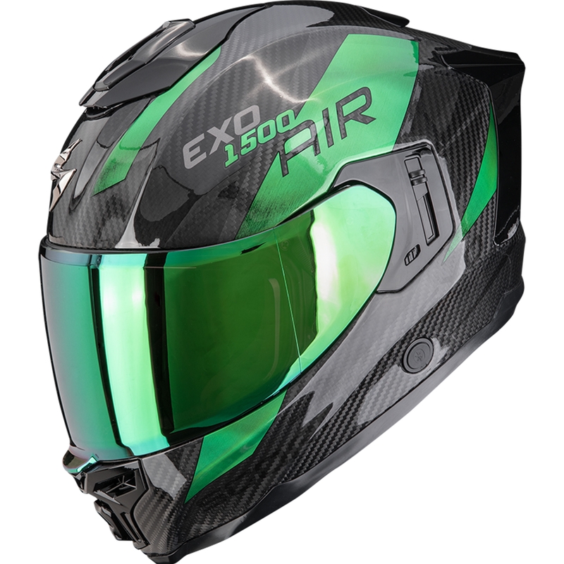 Scorpion EXO-1500 Carbon Air Platted -umpikypärä, musta-vihreä