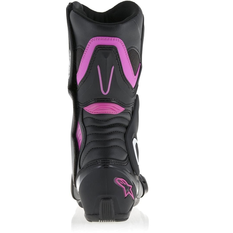Alpinestars Stella S-MX 6 Naisten moottoripyöräsaappaat musta, violetti ja valkoinen