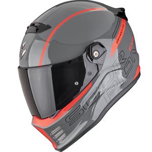 Integraalinen moottoripyöräilykypärä Scorpion Covert FX Danko harmaa-punainen