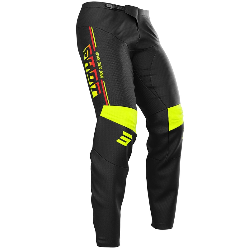Motocross housut Shot Devo Block Fluo keltainen