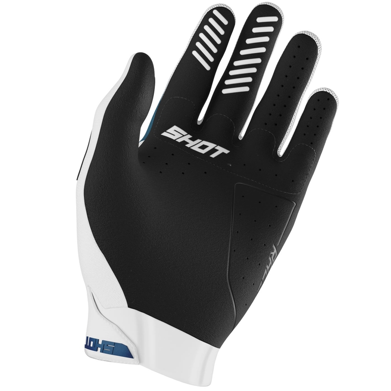 Motocross-hanskat Shot Race Evo petrolin sininen