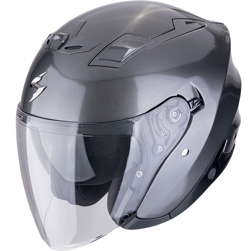 Avoin moottoripyöräilykypärä Scorpion EXO-Z1 SOLID metallinharmaa