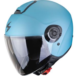 Avoin moottoripyöräilykypärä Scorpion EXO-CITY II Solid matta syaani väri