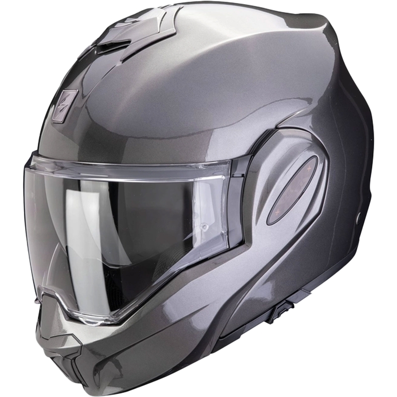 Scorpion EXO-TECH EVO PRO SOLID metallinharmaa kippikypärä