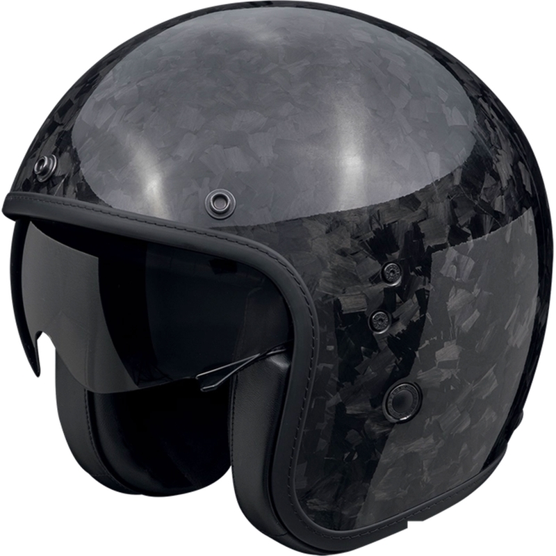 Avoin moottoripyöräilykypärä Scorpion Belfast EVO ONYX CARBON SOLID musta